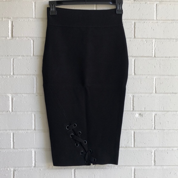 NWOT Kendall + Kylie Lace Up Midi Skirt - Picture 3 of 7
